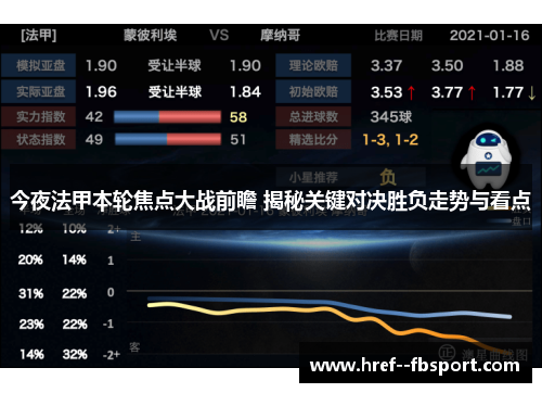 今夜法甲本轮焦点大战前瞻 揭秘关键对决胜负走势与看点